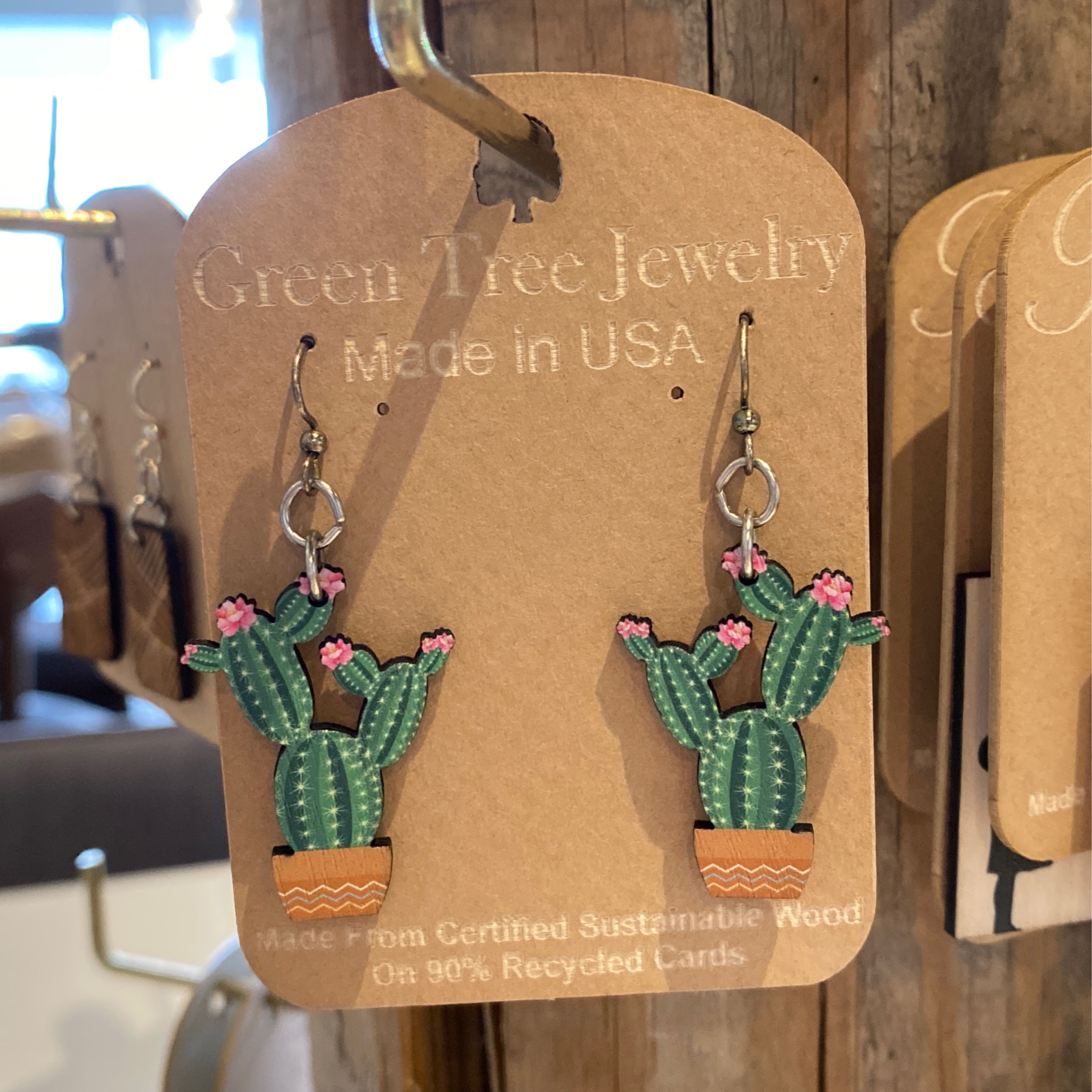 Succulent Jewellery Cactus Earrings